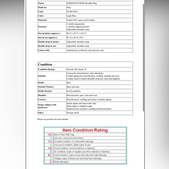 Dior Elegant Blue and Cream Crossbody Bag - Picture 14 of 16